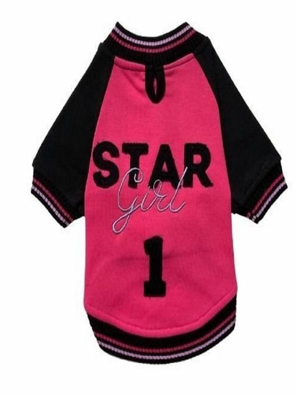 STAR GIRL PEMBE-SİYAH KEDİ KÖPEK KOLEJ CEKET - Image 1