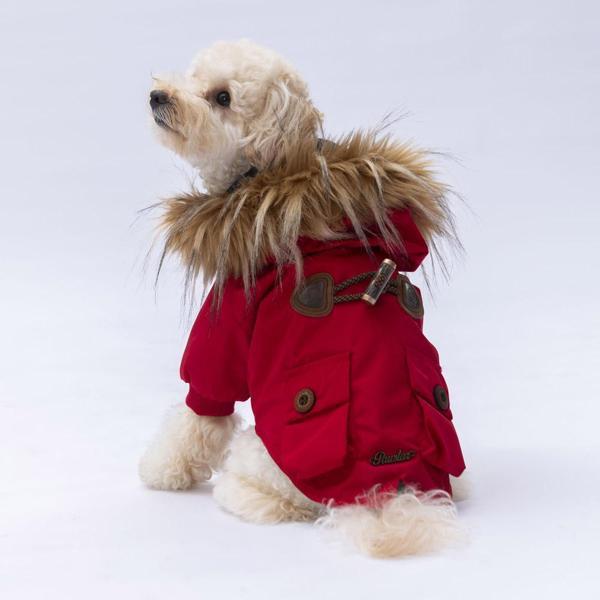  Kırmızı Charles Polarlı Kedi Köpek Mont - Image 1