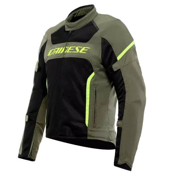 DAINESE CEKET/AIR FRAME 3 TEX JACKET ARMY GREEN / BLACK/FLUO - Image 1