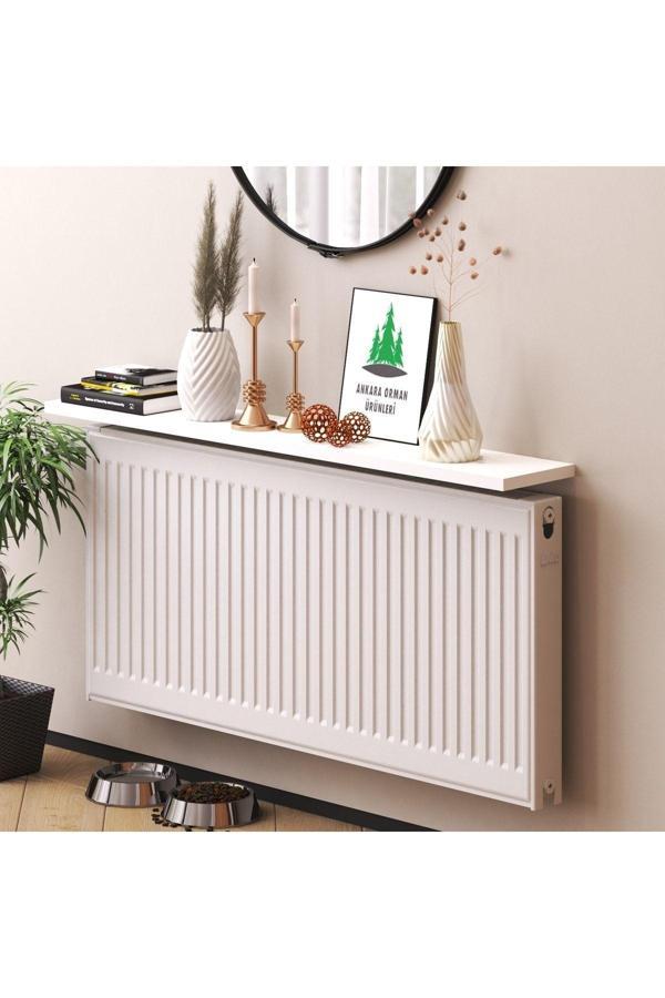 Ankara Orman Ürünleri Mdf Beyaz Petek Üstü Duvara Monte Uçan Raf Dresuar 130Cmx18Cm - Image 1