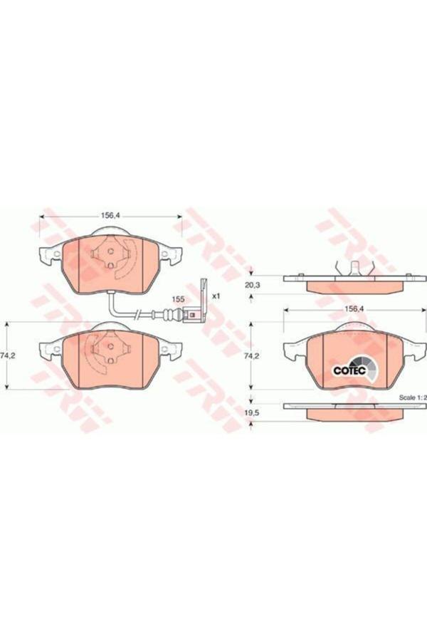 Trw Volkswagen Golf 4 Ön Balata Marka - Image 1