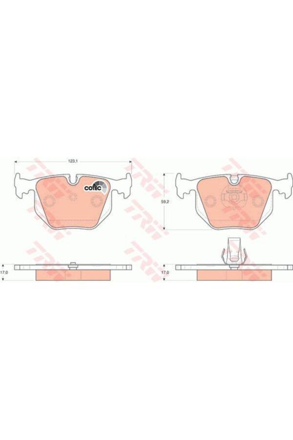 Trw Arka Balata 3 Serısı E46 7 Serısı E38 8 Serısı E31-M3-E46-M5-E39-M5-E34-Z8-E52-X3-E83-X5-E53 - Image 1