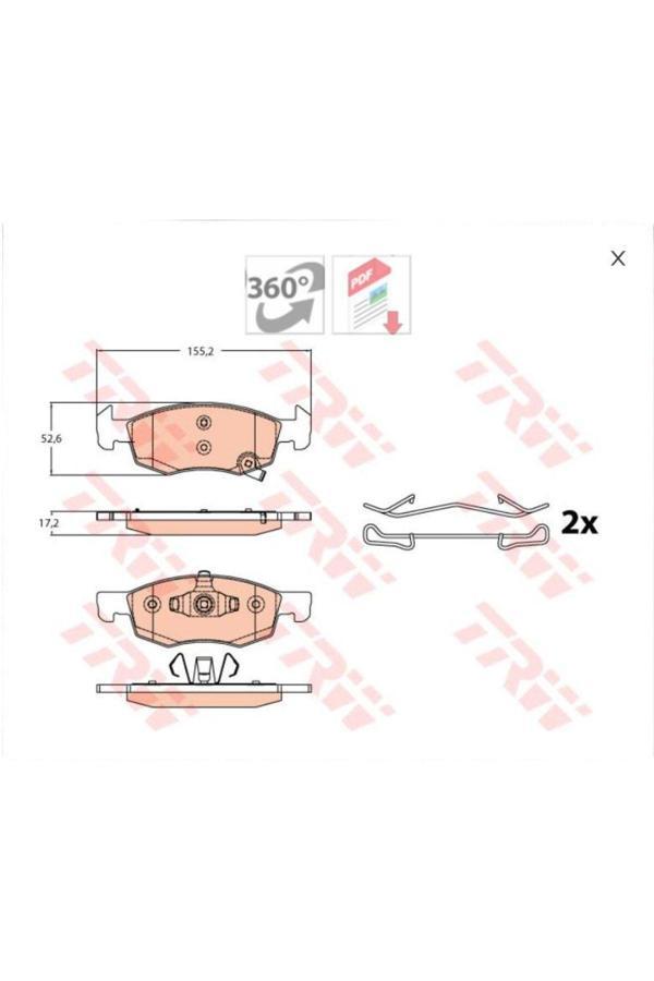Trw On Fren Balatası 14 Jant Corsa E 14 - Adam 13 Gdb2099 - Image 1