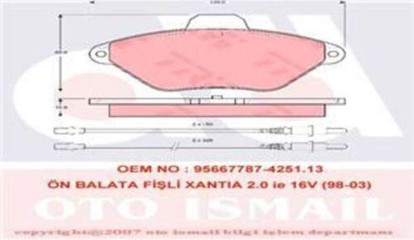 Trw Gdb1102 Fren Balatası Ön Xantıa 93-  - Image 1