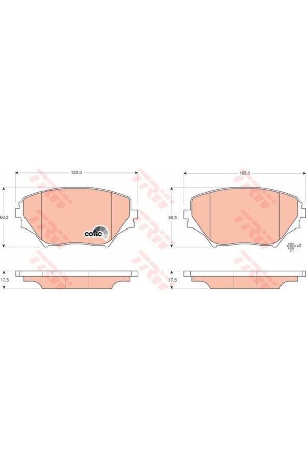 Trw Fren Balatası Ön Rav4 00-05 Uyumlu - Image 1