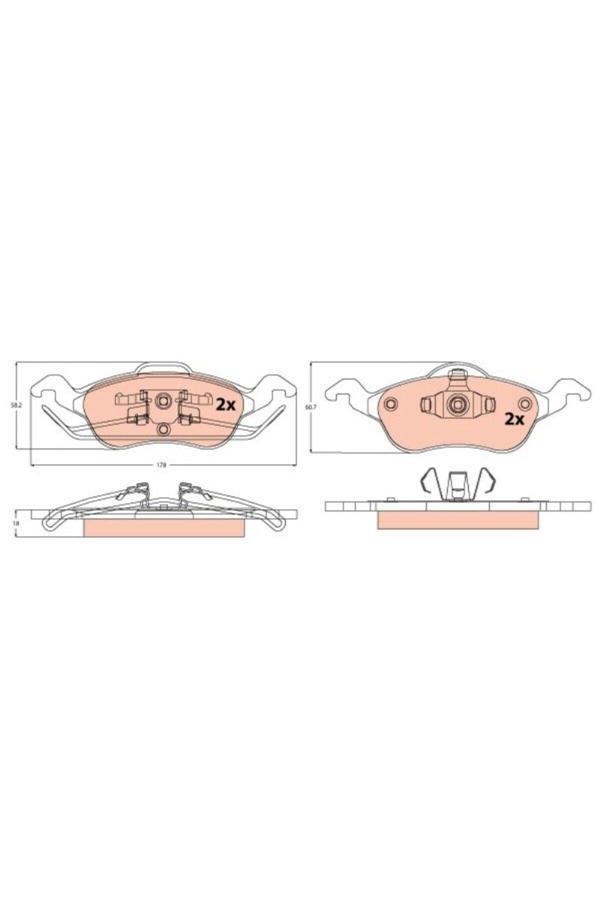 Trw Ön Fren Disk Balata ( Ford Focus 98- ) Tam T2K021 Fcs - Image 1