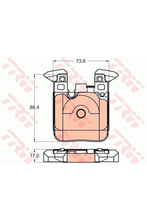 Trw Gdb2028 Fren Balatası Arka Bmw 1 F20 F21 Bmw 3 F30 F31 F34 Bmw 4 F32 F36 - Image 1
