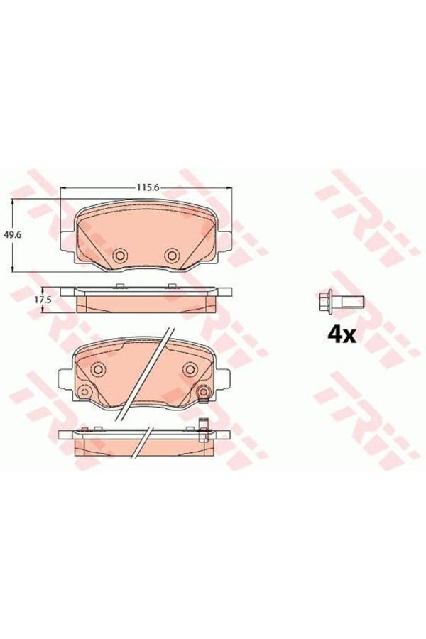 Trw Gdb2116 Fren Balatası Arka 500 X 14- / Renegade 14- - Image 1