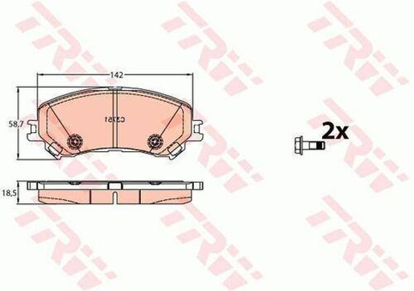 Trw Gdb2152 Fren Balatası Ön Megane Iv 16-  - Image 1