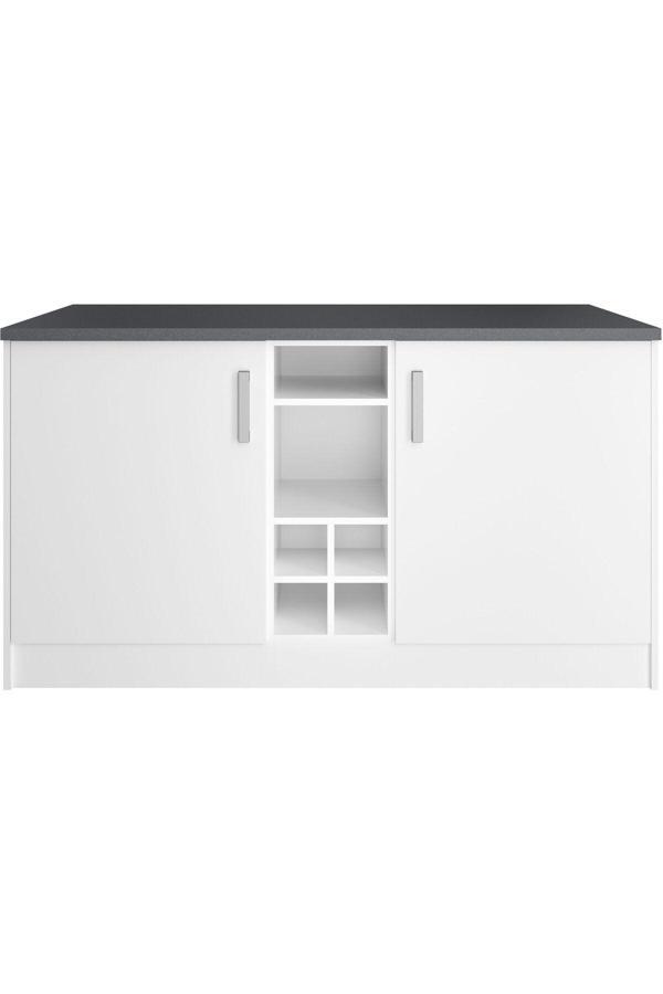 T Designo Helios Mutfak Alt Modül 2 Kapaklı -150 Cm Beyaz-Tezgah Dahil - Image 1