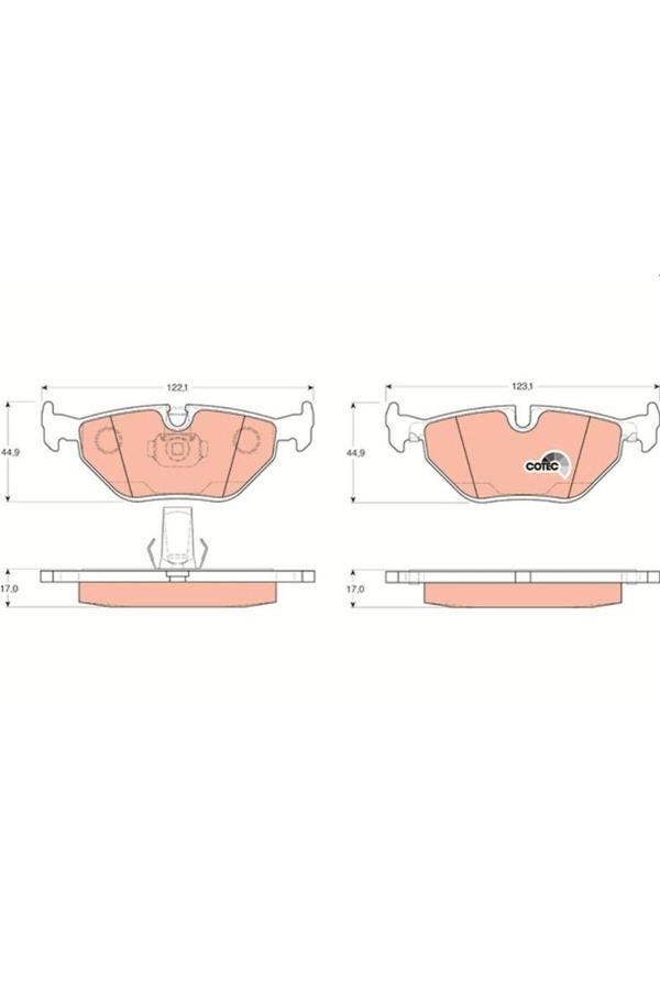 Trw Fren Balatası Bmw E39 Arka 5 Serı 1996-2003 34216761281 - Image 1