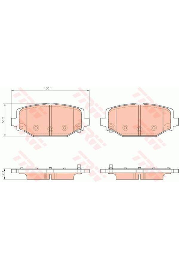 Trw Grand Voyager V Rt 2,8 Crdi 2007- Arka Fren Balatasi -8144209Aa, K68159526Ac, K68144209Aa, - Image 1