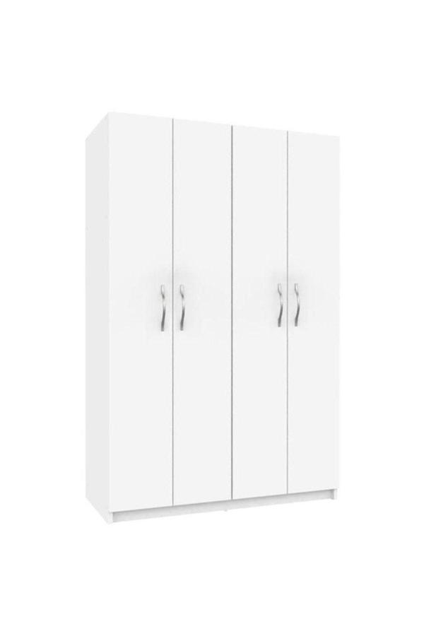 T Designo Kış Giyinme Dolabı - Çok Amaçlı Dolap - Gardırop 180 Cm-4 Kapaklı - Image 1