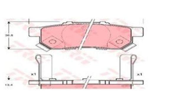 Trw Gdb3174 Fren Balatası Arka Civic 95-01 Jazz 02-08  - Image 1