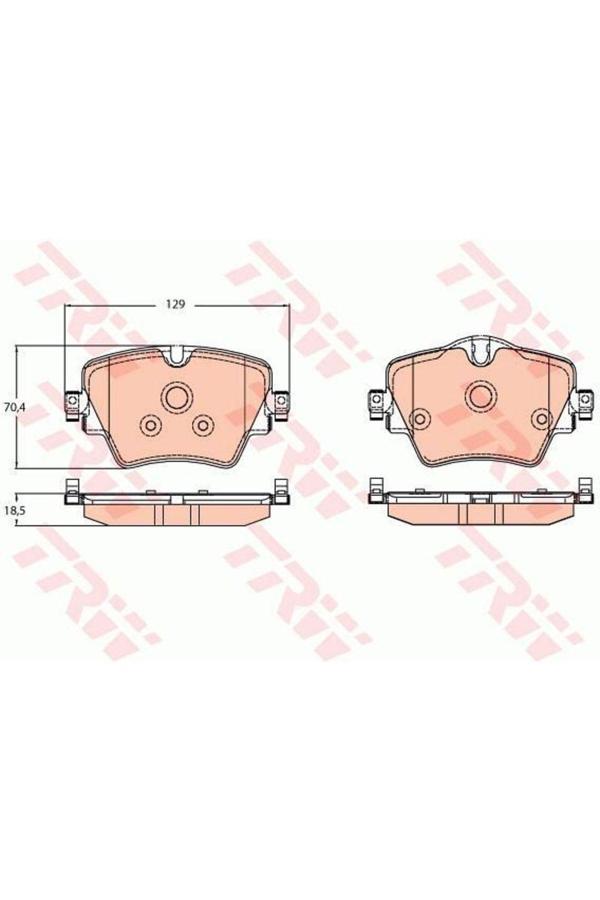Trw Gdb2098 Fren Balatası Ön Bmw 2 F45 F46 Bmw X1 F48 / Clubman F54 R54 Cooper One Cooper F54 - Image 1