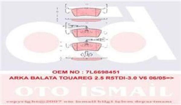 Trw Gdb1672 Fren Balatası Arka Touareg 7L 03-  - Image 1
