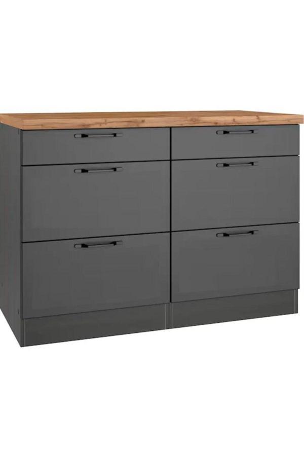 T Designo Pera 6 Çekmeceli -Mutfak Dolabı-Çok Amaçlı Dolap-Alt Modül-120Cm - Image 1