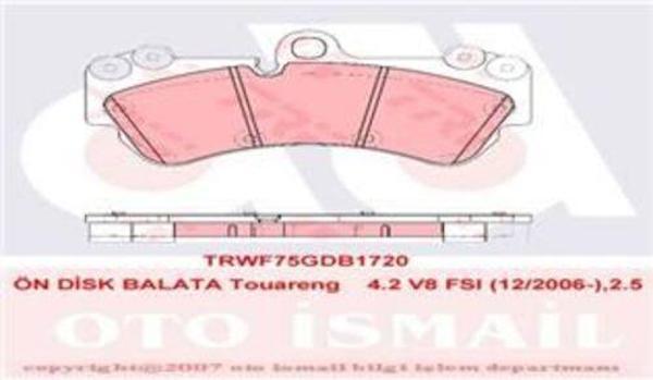 Trw Gdb1720 Fren Balatası Ön Touareg 7L 02- / Cayenne 02-  - Image 1