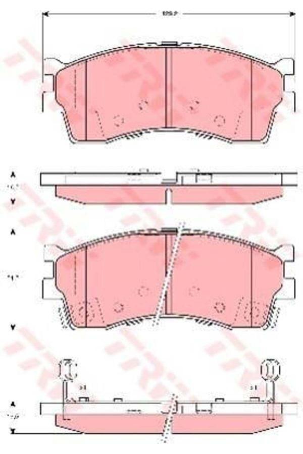 Trw Fren Balatası Ön Carens 00 Clarus 96 Rıo 00 Shuma 98 14 Jant - Image 1