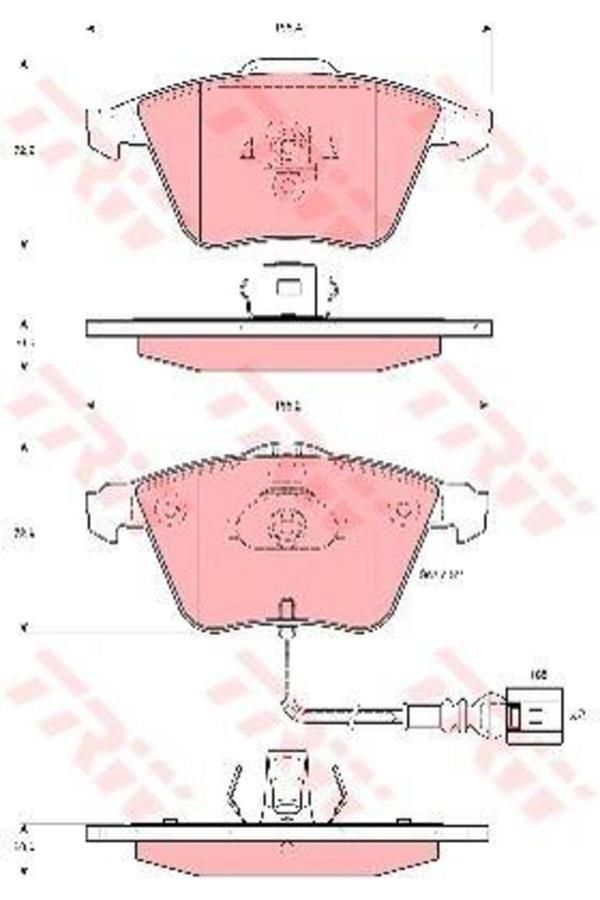 Trw Fren Balatası Ön Golf V 03 Eos 06 Passat B6 05 / A3 03 / Leon 05 / Superb Iı 08 - Image 1