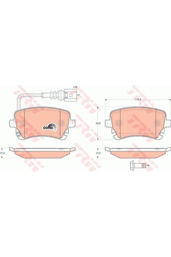 Trw Vw Transporter T5-T6 2003-16 1,9-2,0-2,5 Arka Balata Marka - Image 1