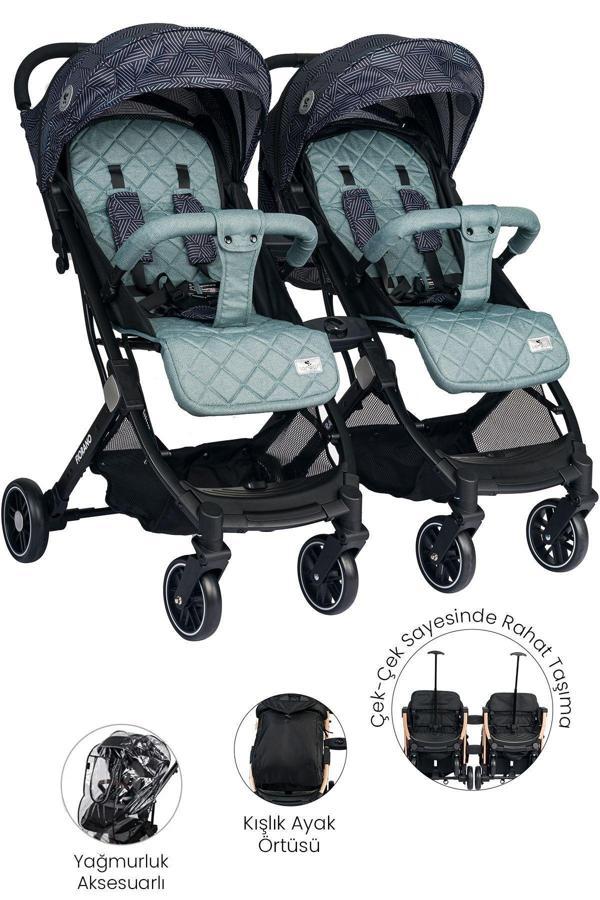 Lorelli Fiorano New Kabin Boy İkiz Bebek Arabası - Trooper - Image 1