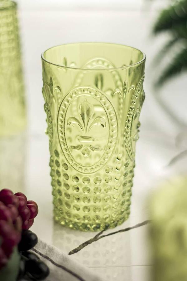 Akrilik Yeşil Tekli Uzun Bardak & Su Meşrubat Bardağı 750 ml ( Büyük Boy & Cam Değildir ) - Image 1