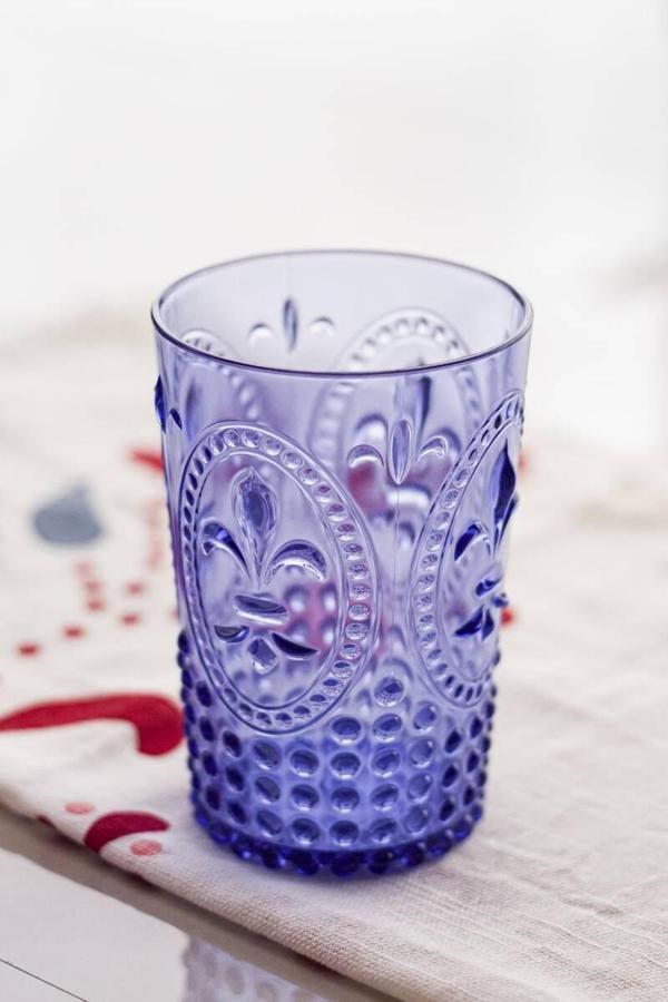 Akrilik Mavi Tekli Kısa Bardak & Su Meşrubat Kahve Yanı Bardağı 400 ml ( Cam Değildir ) - Image 1