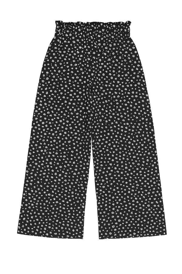 Çiçekli Kız Çocuk Bürümcük Pantolon - Image 1