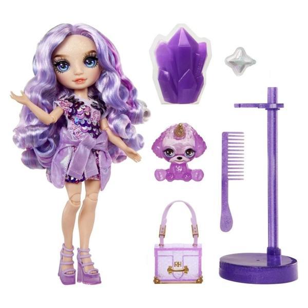 Çocuk Rainbow High Violet Parlak Slime ve Evcil Hayvan Serisi Bebeği - Image 1