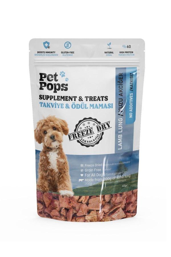Pet Pops Köpekler İçin Ödül Maması - Kuzu Ciğer / %100 Doğal / Freeze Dry - Image 1