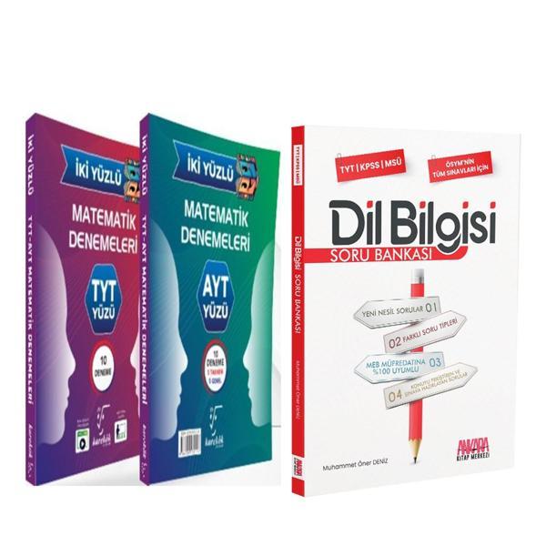Karekök Yayınları TYT AYT Matematik İki Yüzlü Deneme ve AKM Dil Bilgisi Soru Bankası Seti 2 Kitap - Karekök Eğitim Yayınları - Image 1