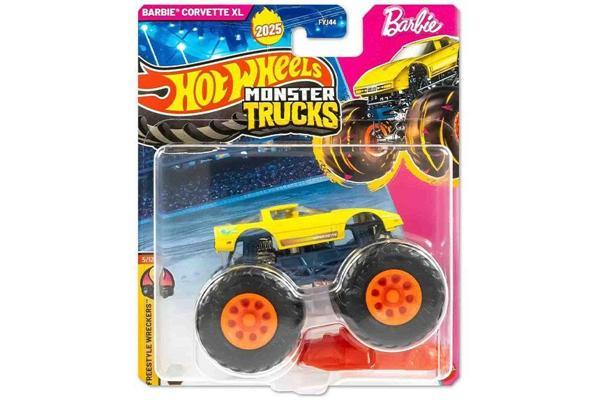 Hot Wheels Monster Trucks Barbie Corvette XL (1/64) - Image 1