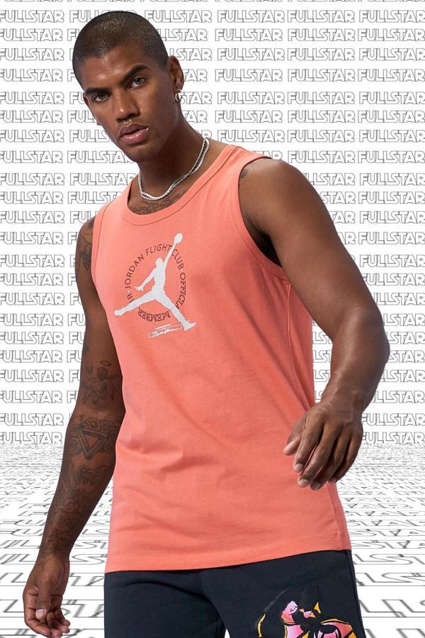 Nike Jordan MVP Flight Cotton Tank Top Singlet Pink Pamuklu Erkek Spor Atlet Somon - Image 1