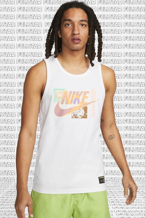 Nike Sportswear Cotton Festival Tank White Pamuklu Günlük Stil Atlet Beyaz - Image 1