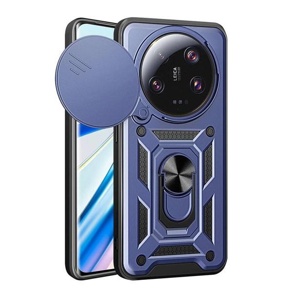 Xiaomi Mi 13 Ultra Kılıf Magnetik Standlı Kamera Korumalı Zore Sürgülü Vega Kapak - Image 1