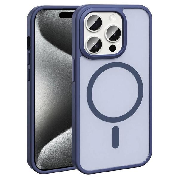 Apple iPhone 15 Pro Kılıf M-safe Şarj Özellikli Mat Arka Yüzey Zore Sio Kapak - Image 1