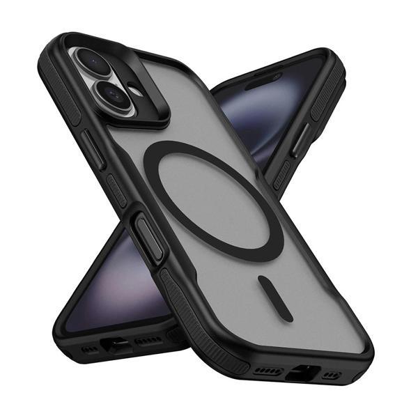 Apple iPhone 16 Plus Kılıf M-safe Şarj Özellikli Renkli Kenar Airbag Şeritli Zore Lamer Kapak - Image 1