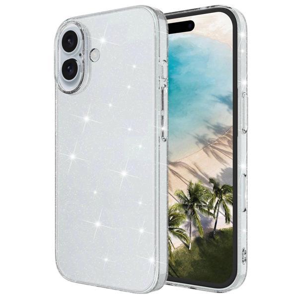 Apple iPhone 16 Plus Kılıf Parlayan Simli Şeffaf Zore Redos Kapak - Image 1
