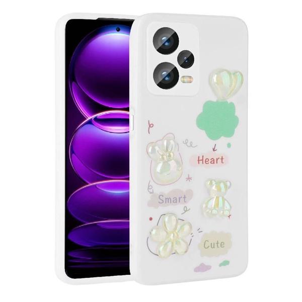 Xiaomi Redmi Note 12 Pro Plus 5G Kılıf Kabartma Figürlü Parlak Zore Toys Silikon Kapak - Image 1