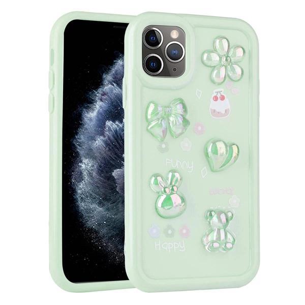 Apple iPhone 11 Pro Max Kılıf Kabartma Figürlü Parlak Zore Toys Silikon Kapak - Image 1