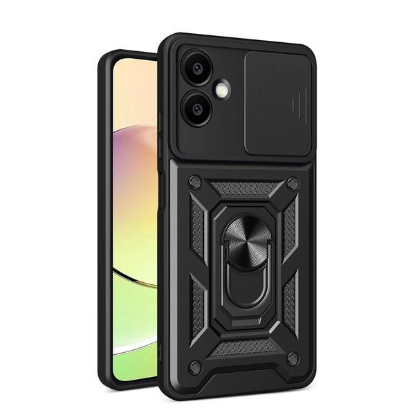 Galaxy A06 Kılıf Magnetik Standlı Kamera Korumalı Zore Sürgülü Vega Kapak - Image 1