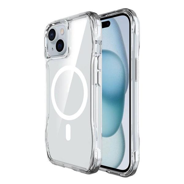 Apple iPhone 15 Kılıf M-safe Şarj Özellikli Airbagli Şeffaf Zore İncek Kapak - Image 1