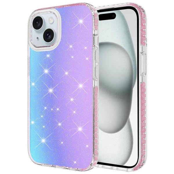 Apple iPhone 15 Kılıf Parlak Renk Geçişli Zore Velle Kapak - Image 1