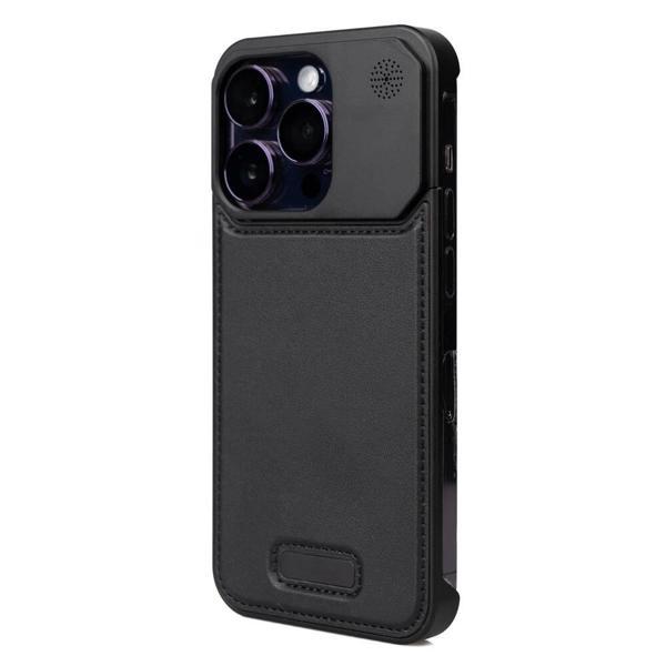 Apple iPhone 15 Pro Max Kılıf M-safe Şarj Özellikli Mekanizmalı Koku Hazneli Zore Mostar Kapak - Image 1