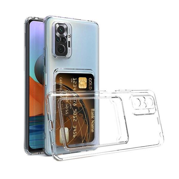 Xiaomi Redmi Note 10 Pro Kılıf Kartlıklı Şeffaf Zore Setra Clear Silikon Kapak - Image 1