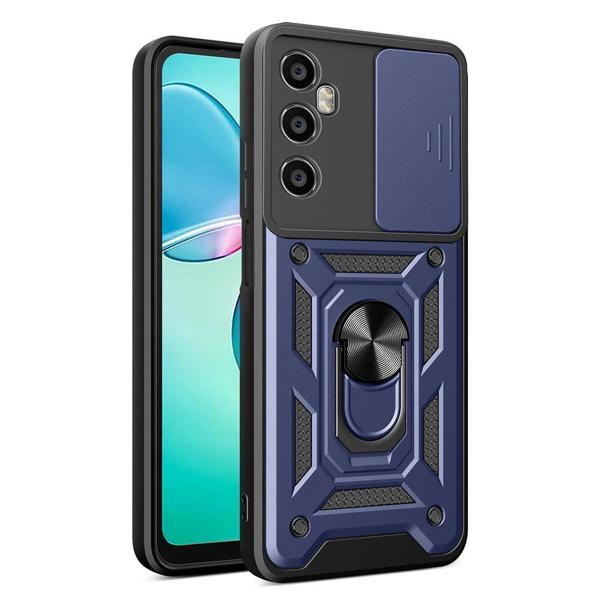 Realme C65 4G Kılıf Magnetik Standlı Kamera Korumalı Zore Sürgülü Vega Kapak - Image 1
