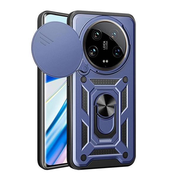 Xiaomi Mi 14 Ultra Kılıf Magnetik Standlı Kamera Korumalı Zore Sürgülü Vega Kapak - Image 1