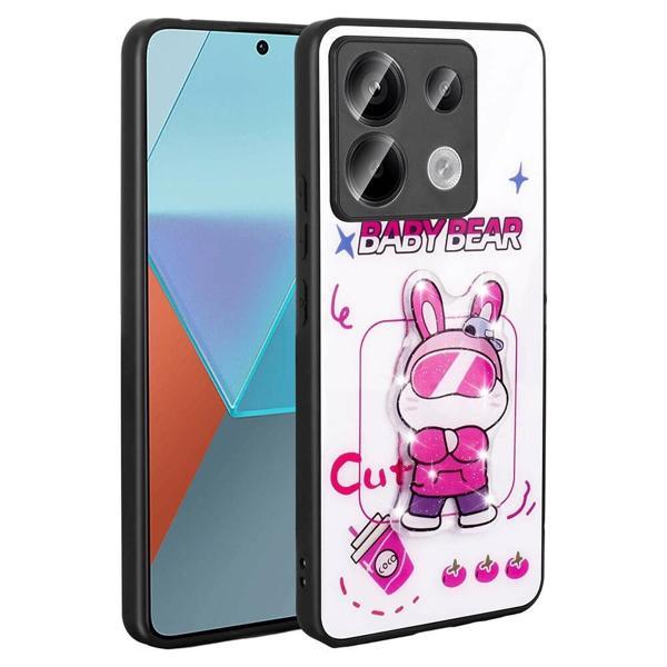Xiaomi Redmi Note 13 Pro 5G Kılıf Parlayan Kabartmalı İkonik Figürlü Zore Amas Silikon Kapak - Image 1