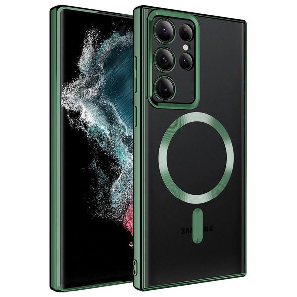 Galaxy S22 Ultra Kılıf M-safe Wireless Şarj Özellikli Zore Setro Silikon - Image 1